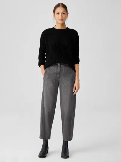 Eileen Fisher Organic Cotton Stretch Lantern Jean In Gray