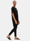 Eileen Fisher Organic Cotton Stretch Shift Dress In Black