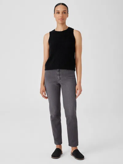 Eileen Fisher Organic Cotton Stretch Slim Jean In Black