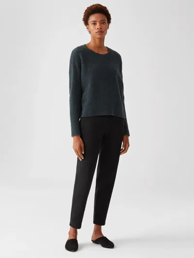 Eileen Fisher Organic Cotton Stretch Twill Chino In Black