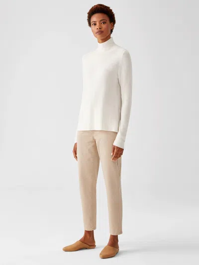 Eileen Fisher Organic Cotton Stretch Twill Chino In Brown