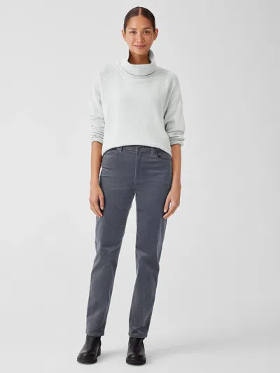 Eileen Fisher Organic Cotton Stretch Velveteen Pant In Multi