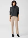Eileen Fisher Organic Cotton Stretch Velveteen Pant In Brown