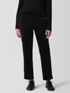 Eileen Fisher Organic Cotton Stretch Velveteen Slim Pant In Black In Blue