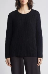 Eileen Fisher Organic Cotton Sweater In Black