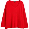 Eileen Fisher Organic Cotton Sweater In Red Poppy