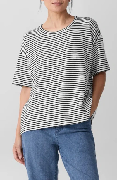 Eileen Fisher Organic Cotton T-shirt In Multi