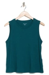 Eileen Fisher Organic Cotton Tank In Aegean