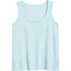 Eileen Fisher Crewneck Organic Cotton Sleeveless Top In Pool