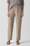 Eileen Fisher Cropped Organic Cotton Utility Pants In Reed