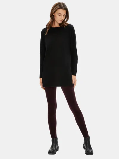 Eileen Fisher Organic Cotton Tencel Corduroy Leggings In Black