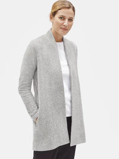 Eileen Fisher Organic Cotton Terry Cardigan In Gold