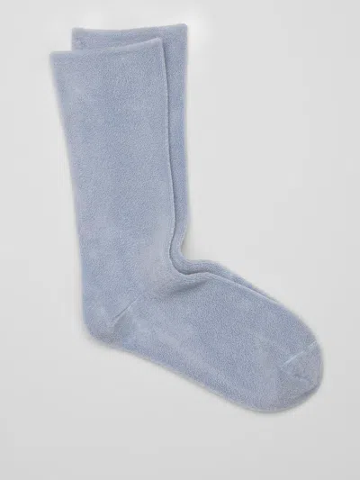 Eileen Fisher Organic Cotton Terry Cozy Crew Sock In Blue