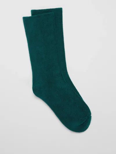 Eileen Fisher Organic Cotton Terry Cozy Crew Sock In Blue