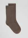 Eileen Fisher Organic Cotton Terry Cozy Crew Sock In Brown