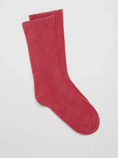 Eileen Fisher Organic Cotton Terry Cozy Crew Sock In Red