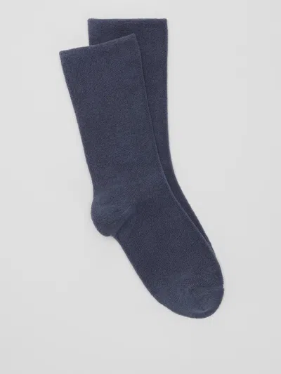 Eileen Fisher Organic Cotton Terry Cozy Crew Sock In Purple
