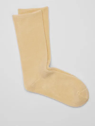 Eileen Fisher Organic Cotton Terry Cozy Crew Sock In White