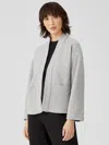 Eileen Fisher Organic Cotton Terry Jacket In Gray