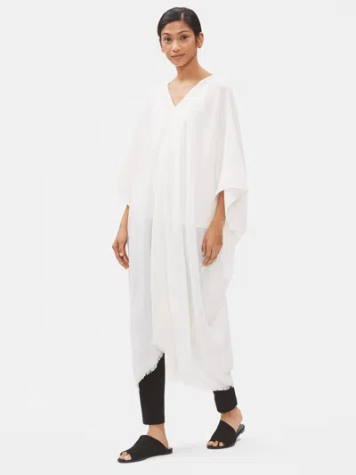 Eileen Fisher Organic Cotton Texture Caftan In White