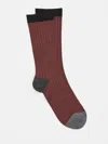 Eileen Fisher Organic Cotton Toe-blocked Sock In Red