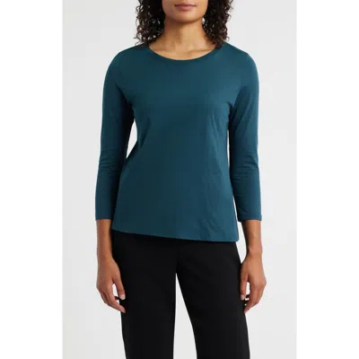 Eileen Fisher Organic Cotton Top In Blue