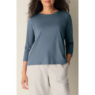 Eileen Fisher Organic Cotton Top In Gray
