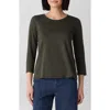 Eileen Fisher Organic Cotton Top In Green