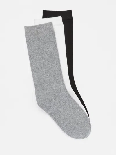 Eileen Fisher Organic Cotton Trouser Sock 3-pack In Multi