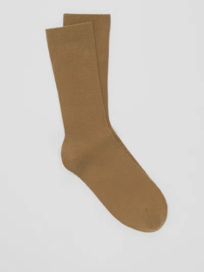 Eileen Fisher Organic Cotton Trouser Sock In Brown