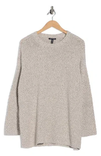 Eileen Fisher Organic Cotton Tunic Sweater In Gray
