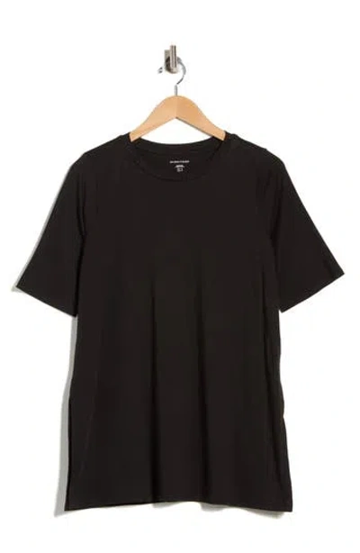 Eileen Fisher Organic Cotton Tunic T-shirt In Black
