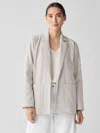 Eileen Fisher Organic Cotton Tweed Blazer In Neutral