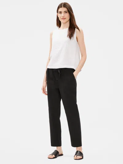Eileen Fisher Organic Cotton Twill Slim Ankle Pant In Animal Print