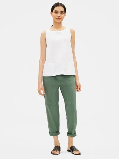 Eileen Fisher Organic Cotton Twill Slim Ankle Pant In Animal Print