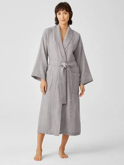 Eileen Fisher Organic Cotton Waffle Spa Robe