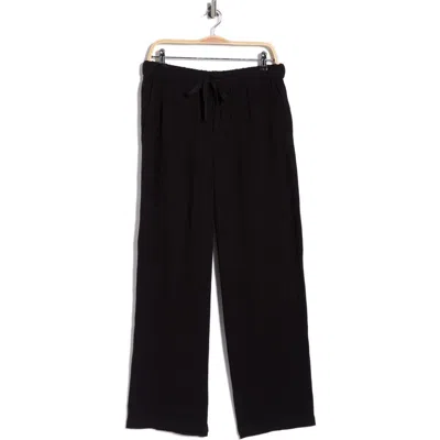 Eileen Fisher Organic Cotton Wide Leg Pants In Black
