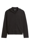 Eileen Fisher Organic Cotton Zip-up Hoodie In Black