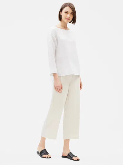 Eileen Fisher Organic Handkerchief Linen Box-top In White