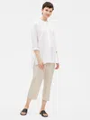 Eileen Fisher Organic Handkerchief Linen Boxy Shirt In White