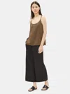 Eileen Fisher Organic Handkerchief Linen Cami In Brown