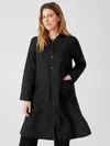 Eileen Fisher Organic Handkerchief Linen Long Shirt In Black