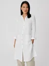 Eileen Fisher Organic Handkerchief Linen Long Shirt In White