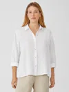 Eileen Fisher Organic Handkerchief Linen Shirt In White