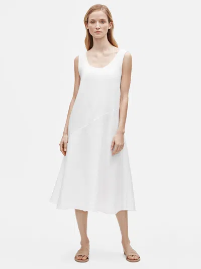 Eileen Fisher Organic Handkerchief Linen Tank Dress In White