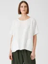 Eileen Fisher Organic Handkerchief Linen Top In White