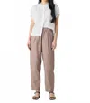 Eileen Fisher Organic Lantern Pant In Cocoa In Brown