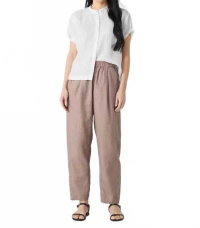 EILEEN FISHER ORGANIC LANTERN PANT IN COCOA