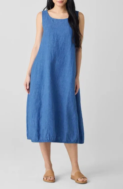 Eileen Fisher Organic Linen A-line Dress In Ultma