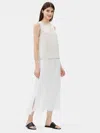Eileen Fisher Organic Linen A-line Skirt In White